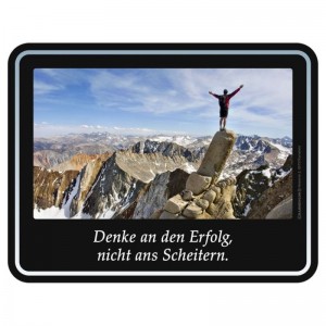 geprägtes Blechschild - Denk an den Erfolg