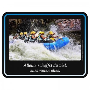 geprägtes Blechschild - Alleine schaffst du viel