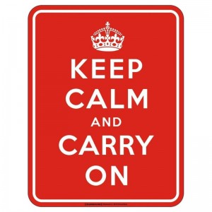geprägtes Blechschild - Keep calm and Carry on