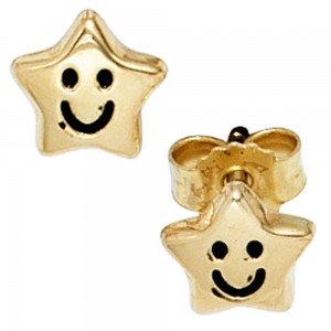 Kinder Ohrstecker Stern Sterne 333 Gelbgold Ohrringe Kinderohrringe