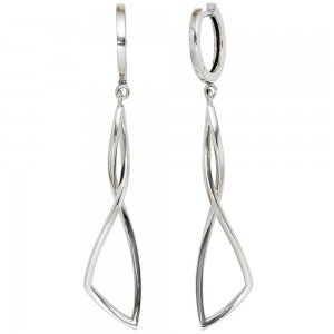 Creolen 585 Weißgold Ohrringe Goldohrringe Goldcreolen Ohrhänger