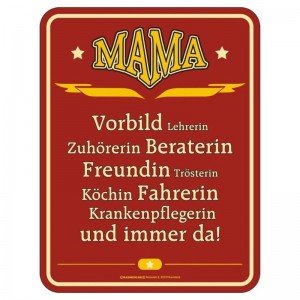 geprägtes Blechschild - Mama