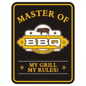 geprägtes Blechschild - Master of BBQ