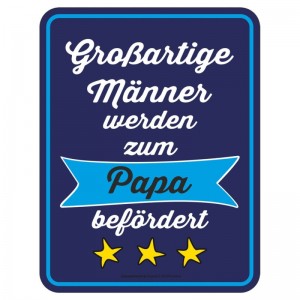 geprägtes Blechschild - Großartige Männer