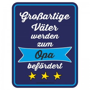 geprägtes Blechschild - Großartige Väter