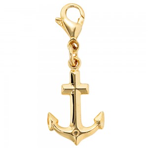 Einhänger Charm Anker 333 Gelbgold