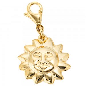 Einhänger Charm Sonne 333 Gelbgold
