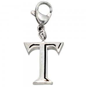 Anhänger Charm Buchstabe T Edelstahl