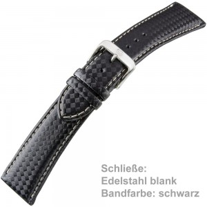 Uhrenarmband Men 20mm Hi-Tech Material in Carbonoptik