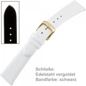 Uhrenarmband Ladies 18mm Lackleder schwarz
