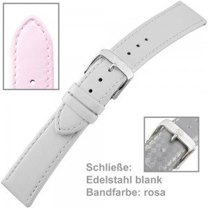 Uhrenarmband Ladies 20mm Kalbleder rosa