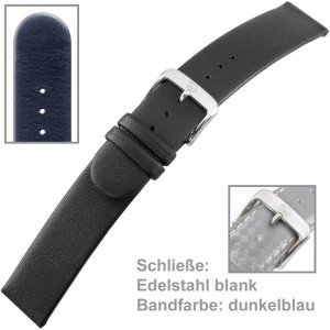 Uhrenarmband Ladies 18mm Softkalbleder blau