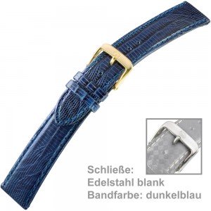 Uhrenarmband Ladies 18mm Kalbleder mit Teju-Eidechsprägung