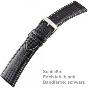 Uhrenarmband Men 20mm Hi-Tech Material in Carbonoptik