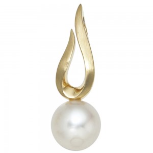 Anhänger 585 Gelbgold 1 Süßwasser Perle Perlenanhänger 2.5g