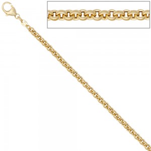 Erbskette 585 Gelbgold 3,4mm 45cm Gold Kette Halskette Goldkette Karabiner