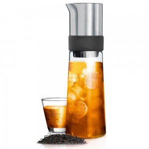 Eisteezubereiter TEA-JAY Edelstahl matt mit Glas kombiniert 800ml