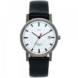 JOBO Damen Armbanduhr Quarz Analog Titan Leder Datum Damenuhr