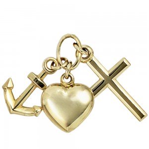 Anhänger Glaube Liebe Hoffnung 333 Gelbgold