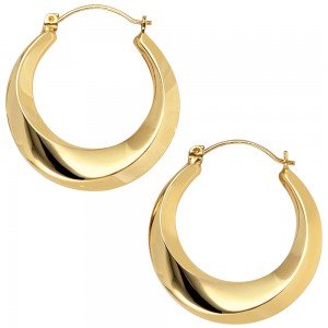 Creolen rund 333 Gelbgold teilweise matt Ohrringe Goldohrringe Goldcreolen