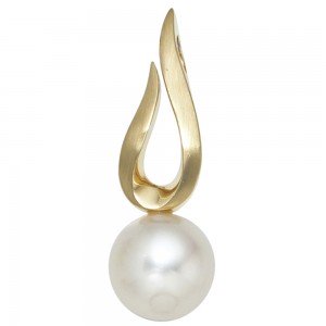 Anhänger 585 Gelbgold 1 Süßwasser Perle Perlenanhänger 2.5g