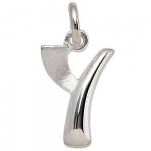 Anhänger Buchstabe Y 925 Sterling Silber matt Buchstabenanhänger