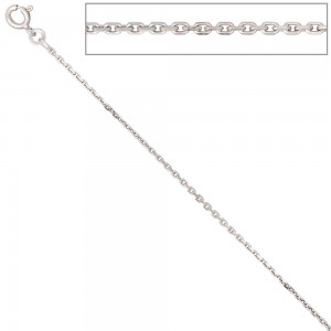 Ankerkette 333 Weißgold 1,6mm 45cm Gold Kette Halskette Weißgoldkette