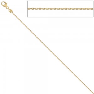 Ankerkette 585 Gelbgold diamantiert 0,6mm 42cm Gold Kette Halskette Goldkette