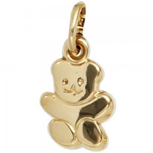 Kinder Anhänger Teddy 333 Gelbgold Kinderanhänger
