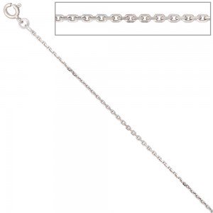 Ankerkette 333 Weißgold 1,6mm 45cm Gold Kette Halskette Weißgoldkette
