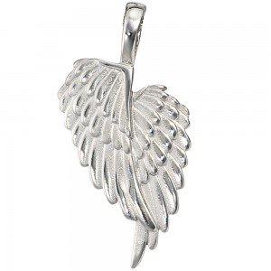 Anhänger Flügel Engelsflügel 925 Sterling Silber rhodiniert mattiert