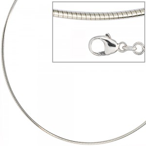 Halsreif 925 Sterling Silber 1,5mm 50cm Kette Halskette Silberhalsreif