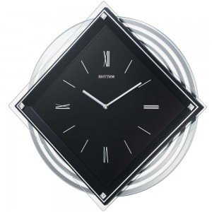 Wanduhr mit Pendel Quarz analog mit beruhigendem Slow-Motion-Pendel
