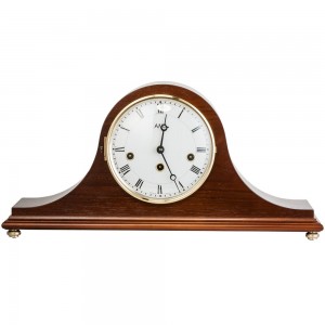 Tischuhr Kaminuhr mechanisch Holz nussbaum farben furniert