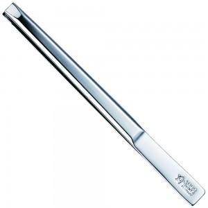 Pfeilring Pinzette, gerade, 8cm lang, vernickelt