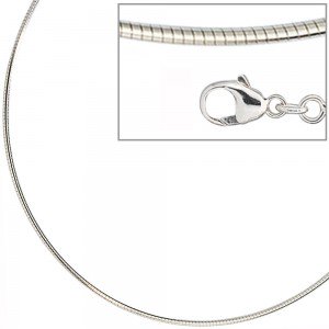 Halsreif 925 Sterling Silber 1,5mm 50cm Kette Halskette Silberhalsreif
