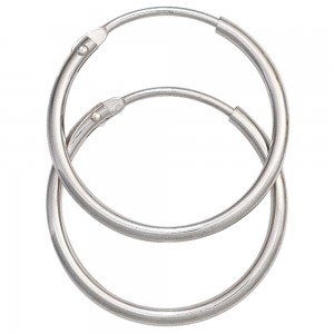 Creolen rund 585 Weißgold Ohrringe Goldohrringe Goldcreolen