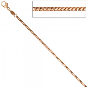 Bingokette 585 Rotgold 1,5mm 42cm Gold Kette Halskette Rotgoldkette Karabiner