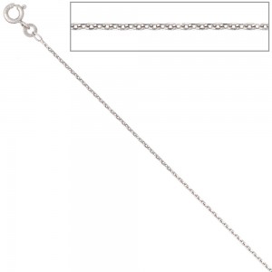 Ankerkette 585 Weißgold 1,3mm 50cm Gold Kette Halskette Weißgoldkette