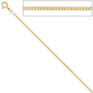 Panzerkette 333 Gelbgold 1,7mm 40cm Gold Kette Halskette Goldkette Federring