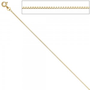 Venezianerkette 585 Gelbgold 1,0mm 40cm Gold Kette Halskette Goldkette