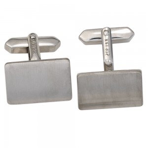 Manschettenknöpfe 925 Sterling Silber rhodiniert mattiert