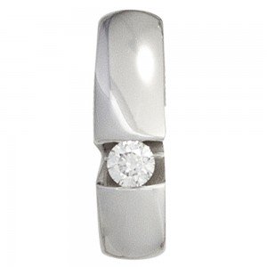 Anhänger 585 Weißgold 1 Diamant Brillant 0,10ct. Weißgoldanhänger