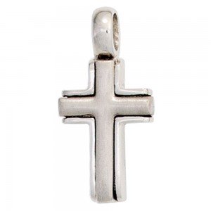 Anhänger Kreuz 950 Platin matt Kreuzanhänger Platinkreuz