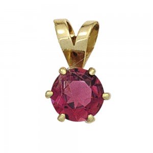 Anhänger 585 Gelbgold 1 rosa Turmalin Goldanhänger
