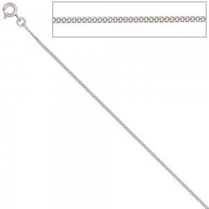Panzerkette 333 Weißgold 1,3mm 42cm Gold Kette Halskette Weißgoldkette