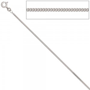 Panzerkette 585 Weißgold 1,7mm 36cm Gold Kette Halskette Weißgoldkette
