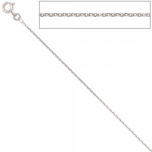 Ankerkette 333 Weißgold 1,3mm 36cm Gold Kette Halskette Weißgoldkette
