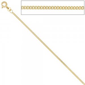 Panzerkette 585 Gelbgold 1,7mm 45cm Gold Kette Halskette Goldkette Federring