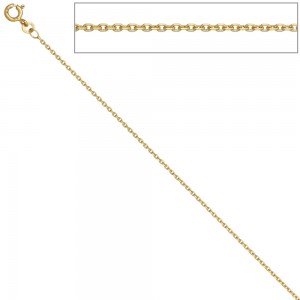 Ankerkette 333 Gelbgold 1,2mm 45cm Gold Kette Halskette Goldkette Federring